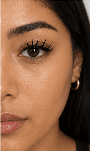Close-up lash extension detail